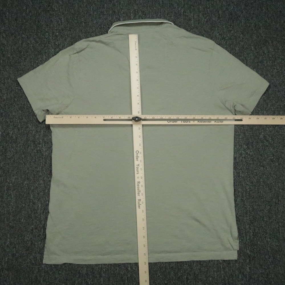 Todd Snyder Shirt Men XL Green Montauk Homespun Jersey Short Sleeve Polo - Picture 5 of 8